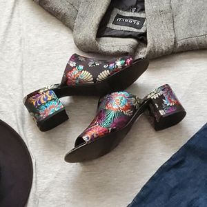 Christian Siriano for Payless Floral Mule Sandals